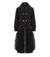Elisabetta Franchi Circle Black Padded Coat In Black