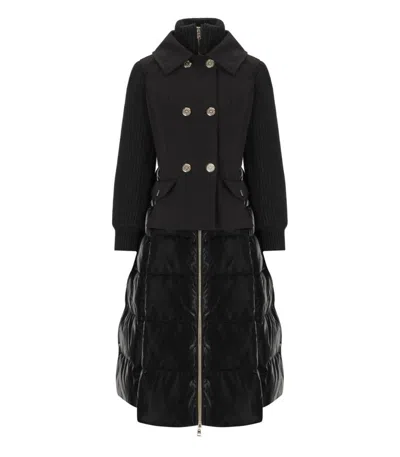ELISABETTA FRANCHI CIRCLE BLACK PADDED COAT