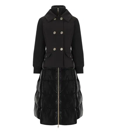 ELISABETTA FRANCHI CIRCLE BLACK PADDED COAT