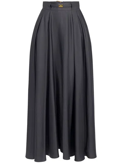 Elisabetta Franchi Circle Skirt In Grau