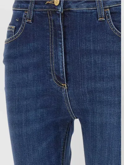 Elisabetta Franchi "city" Cotton Jeans Stretch In Blue