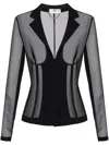 Elisabetta Franchi Collar Tailored Transparent Jacket