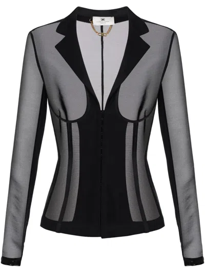 Elisabetta Franchi Classic Blazer Jacket In Black