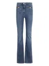 Elisabetta Franchi Classic Flared Jeans With Fitted Waist In Blue