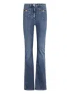 Elisabetta Franchi Classic Flared Jeans With Fitted Waist In Blue