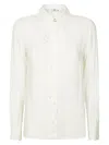 Elisabetta Franchi Classic Ruffle-trimmed Silk Blouse In White