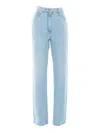 Elisabetta Franchi Classic Straight-leg Light Blue Jeans In Blue