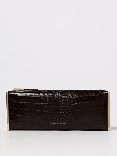 Elisabetta Franchi Clutch  Woman Color Brown