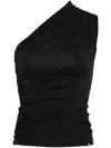 Elisabetta Franchi One-shoulder Top In Black  