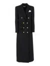 Elisabetta Franchi Double-breasted Coat In Black