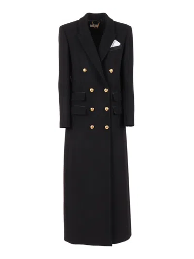 Elisabetta Franchi Coat In Black
