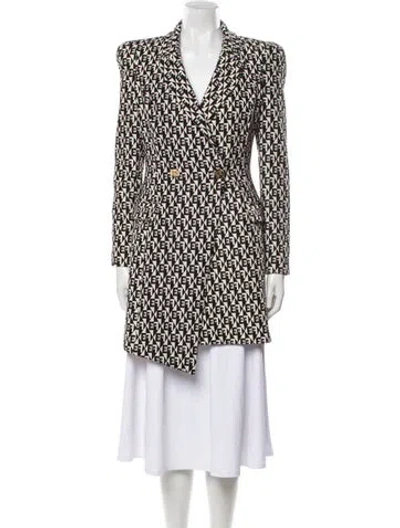 Pre-owned Elisabetta Franchi Coat In Black