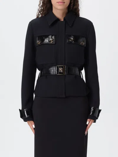 ELISABETTA FRANCHI JACKET ELISABETTA FRANCHI WOMAN COLOR BLACK,H27355002