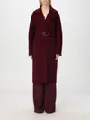Elisabetta Franchi Coat  Woman Color Burgundy In Burgunderrot