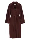 Elisabetta Franchi Coat Made Of Wool Blend Fabric In Brown