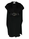 Elisabetta Franchi Wool Belted Coat In Black