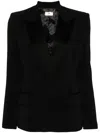 Elisabetta Franchi Single-breasted Virgin Wool Blazer In Black
