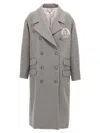 Elisabetta Franchi Long-sleeved Coat In Gray