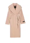Elisabetta Franchi Knitted Robe Coat In Pink