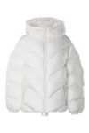 Elisabetta Franchi Oversized Down Jacket In Ivory