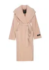 Elisabetta Franchi Knitted Robe Coat In Pink