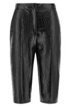 Elisabetta Franchi Textured Bermuda Shorts Featuring Pockets In Black