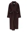 Elisabetta Franchi Coffee Belted Coat In Brown