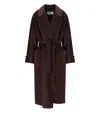 Elisabetta Franchi Coat Made Of Wool Blend Fabric In Brown