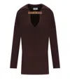 Elisabetta Franchi Coffee Polo Sweater In Brown