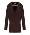 Elisabetta Franchi Coffee Polo Sweater In Brown