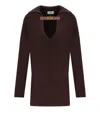 Elisabetta Franchi Coffee Polo Sweater In Brown