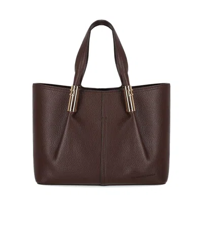 Elisabetta Franchi Coffee Tote Bag In Pattern