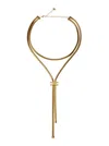 Elisabetta Franchi Chain Pendant Necklace Adjustable Length In Gold