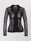 Elisabetta Franchi Collar Tailored Transparent Jacket