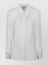Elisabetta Franchi Collared Neck Long Sleeve Cape Sleeves In White