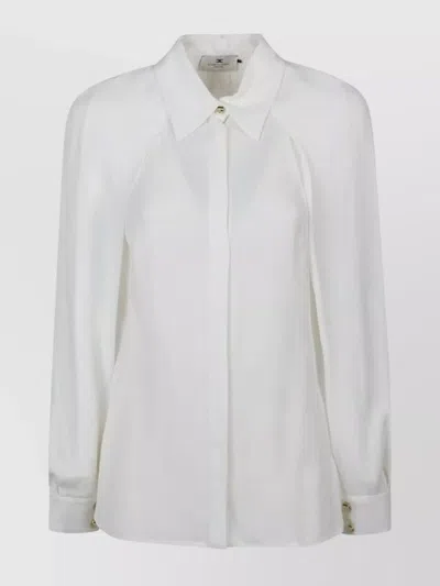 ELISABETTA FRANCHI COLLARED NECK LONG SLEEVE CAPE SLEEVES