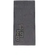 Elisabetta Franchi Steel Melange Ribbed Scarf In Grigio