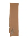Elisabetta Franchi College-style Patch Scarf In Brown