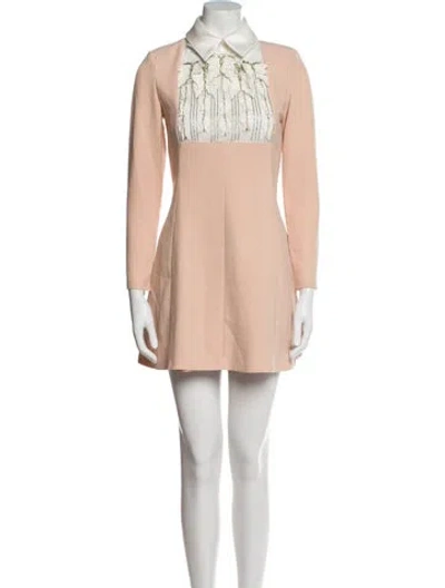 Pre-owned Elisabetta Franchi Colorblock Pattern Long Dress In Neutral