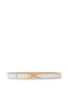 Elisabetta Franchi Contrast-stitch Leather Belt In White