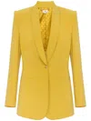 Elisabetta Franchi Contrast-stitching Blazer In Yellow