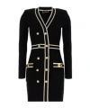 Elisabetta Franchi Contrast-trim Knitted Minidress In Black