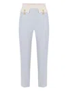 Elisabetta Franchi Contrast-waistband Side-stripe Trousers In Multi