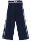 Elisabetta Franchi Contrasting-bands Trousers In Blue