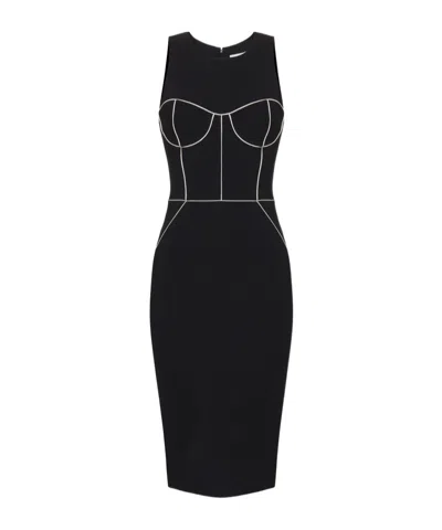 ELISABETTA FRANCHI ELISABETTA FRANCHI CREWNECK SLEEVELESS MIDI DRESS