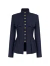 Elisabetta Franchi Cool Wool Jacket In Blue