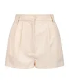 Elisabetta Franchi Cool Wool Shorts With Contrasting Topstitching In Pink