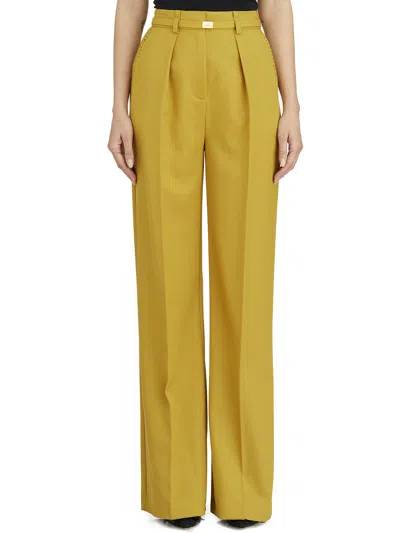 Elisabetta Franchi Cool Wool Trousers With Belt