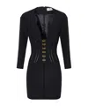 Elisabetta Franchi Dress In Neoprene Fabric With Corset Details In Black