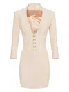 Elisabetta Franchi Corset-detailed Mini Dress In Neutral